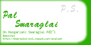 pal smaraglai business card